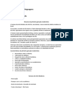 Estudo - Área de Linguagens Matéria: Português: Resumo Da Primeira Geração Modernista