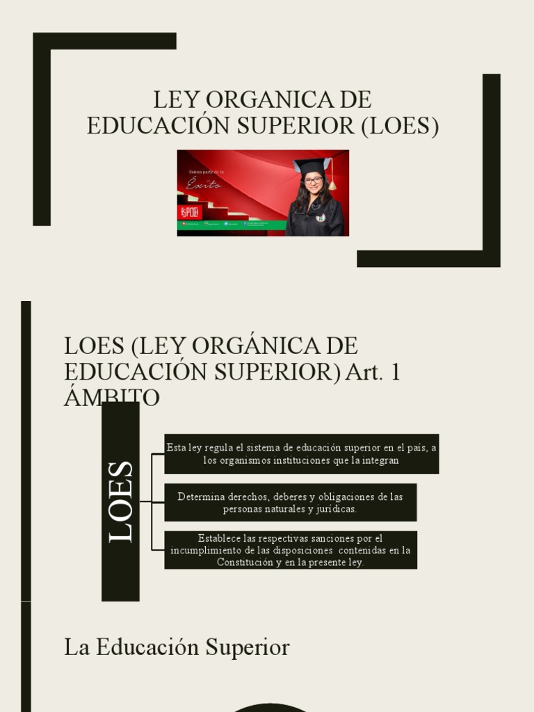 Ley Orgánica de Educación Superior en Ecuador | PDF | Educación más ...