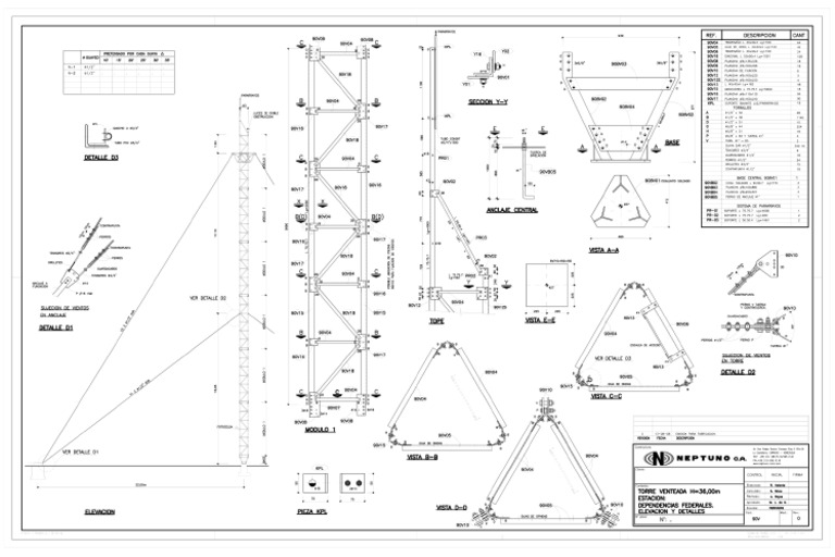 Torre Arriostrada de Angulo Triangular | PDF