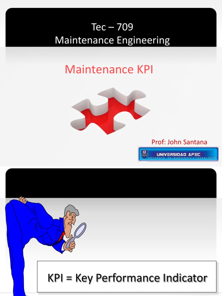 Maintenance KPI1 PDF Performance Indicator Reliability Engineering