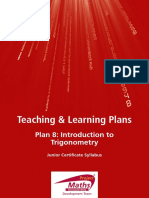 Teaching & Learning Plans. Plan 8 - Introduction To Trigonometry. Junior Certificate Syllabus