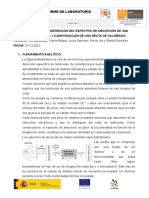 Practica 8. OBTENCIÓN DEL ESPECTRO DE ABSORCIÓN DE UNA SUSTANCIA COLOREADA Y CONSTRUCCIÓN DE UNA RECTA DE CALIBRADO