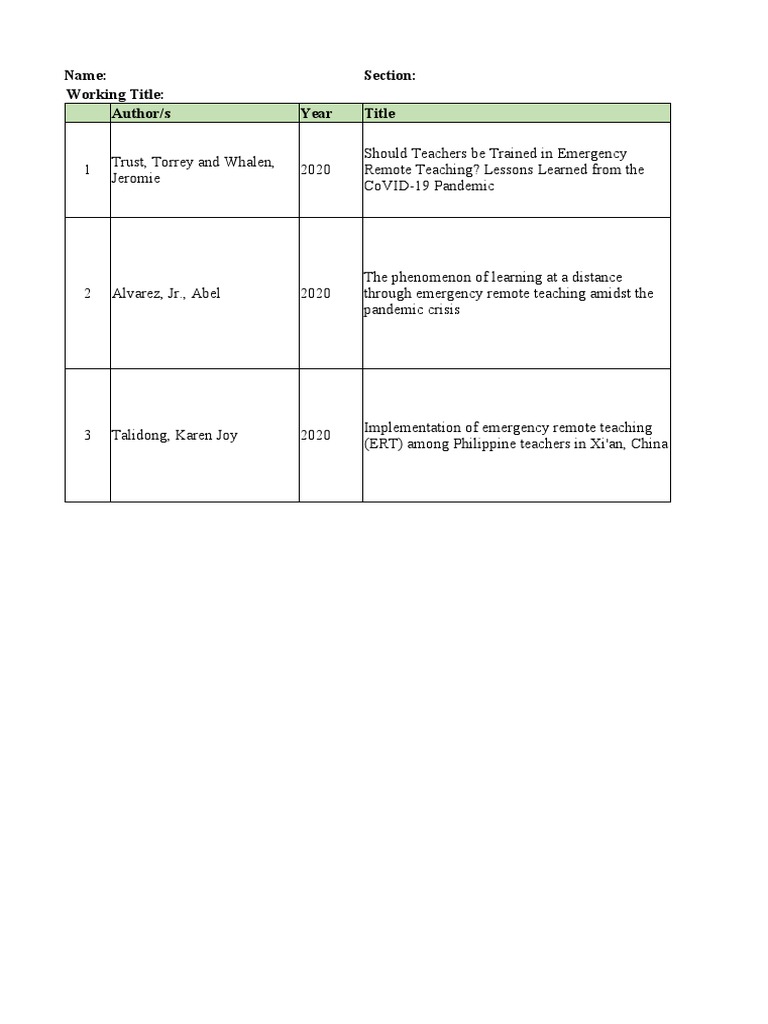 Sample Research Matrix | PDF