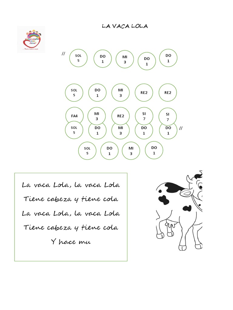 Partitura La Vaca Lola PDF