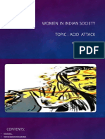 Women in Indian Society Topic: Acid Attack: By: Yaksharaj Thakore