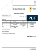 Red Pública Integral de Salud: Consulta de Cobertura de Salud Cevallos Delgado Luis Ernesto