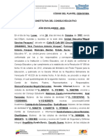 Acta Consejo Educativo Unidad Educativa Miguel Sánchez Pesquera Año 2022 - 2023