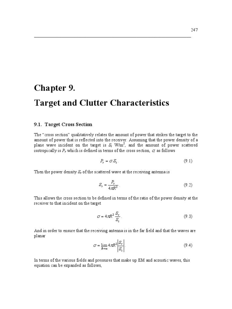 09 Target and Clutter Characteristics | PDF