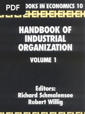 Handbook Handbook Of Industrial Organization Vol I - 
