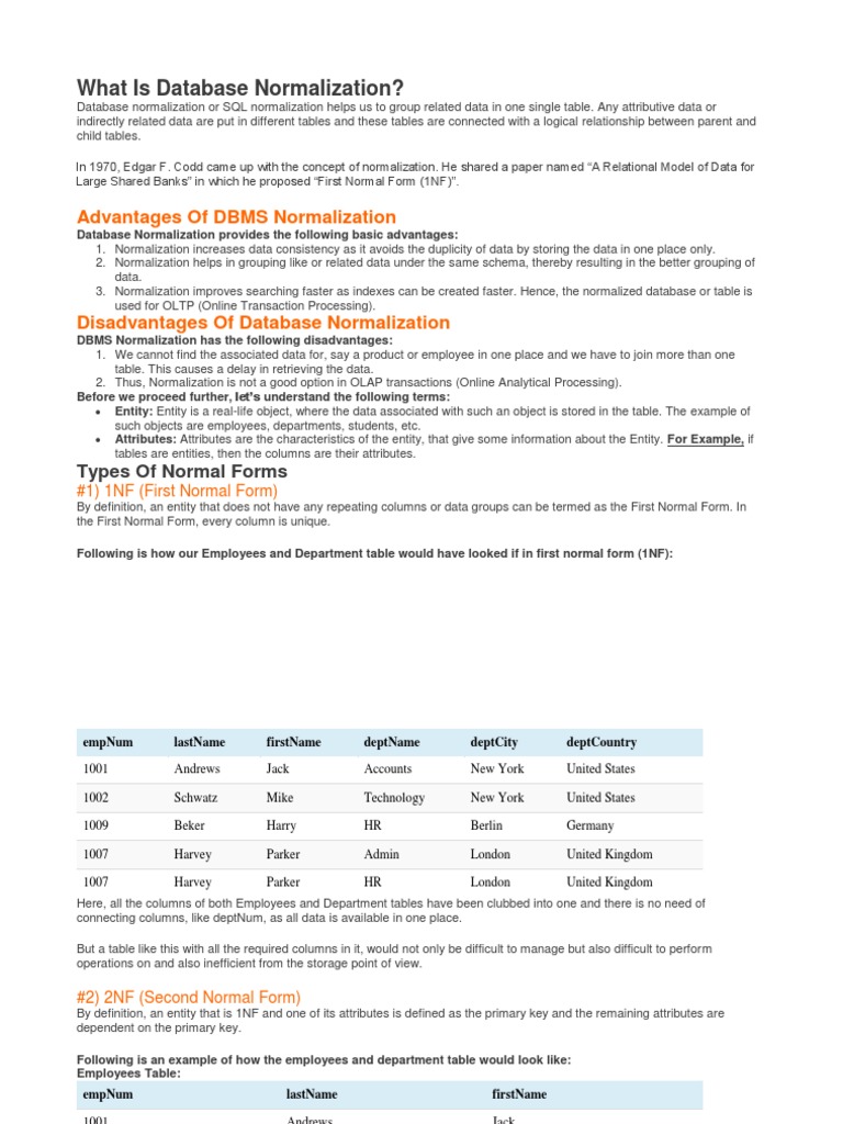 What Is Database Normalization | Descargar gratis PDF | Databases
