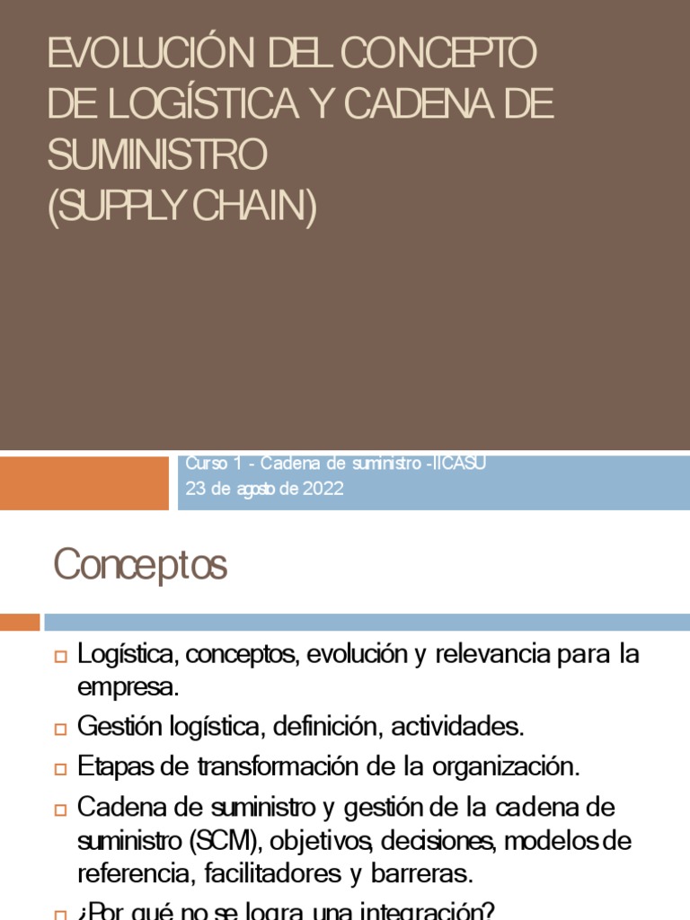 S1-Evolución Logística y Cadena de Suministro - 1 | PDF | Logística ...