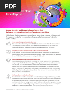 Creative Cloud for Enterprise Overview