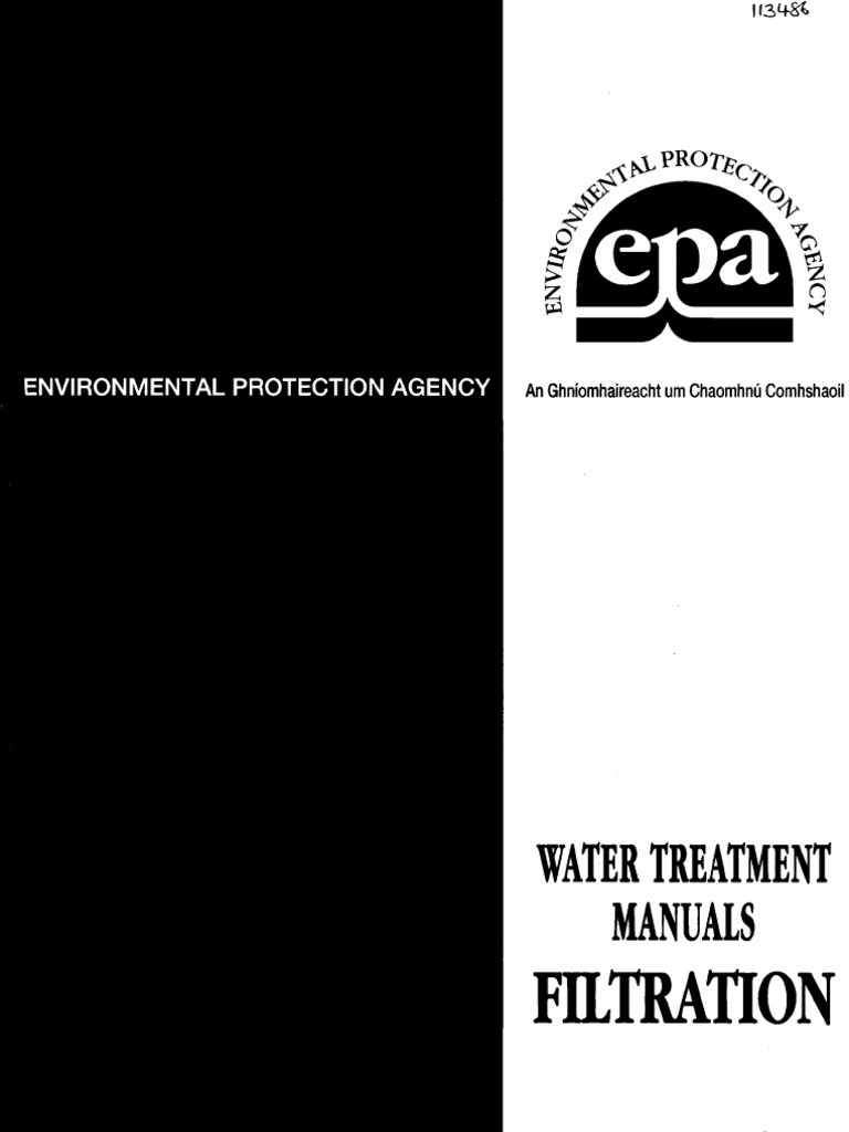 Epa Water Treatment Manual Filtration 1 PDF Filtration Water Purification