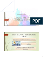 Matéria-Prima e Material Direto EP 2022