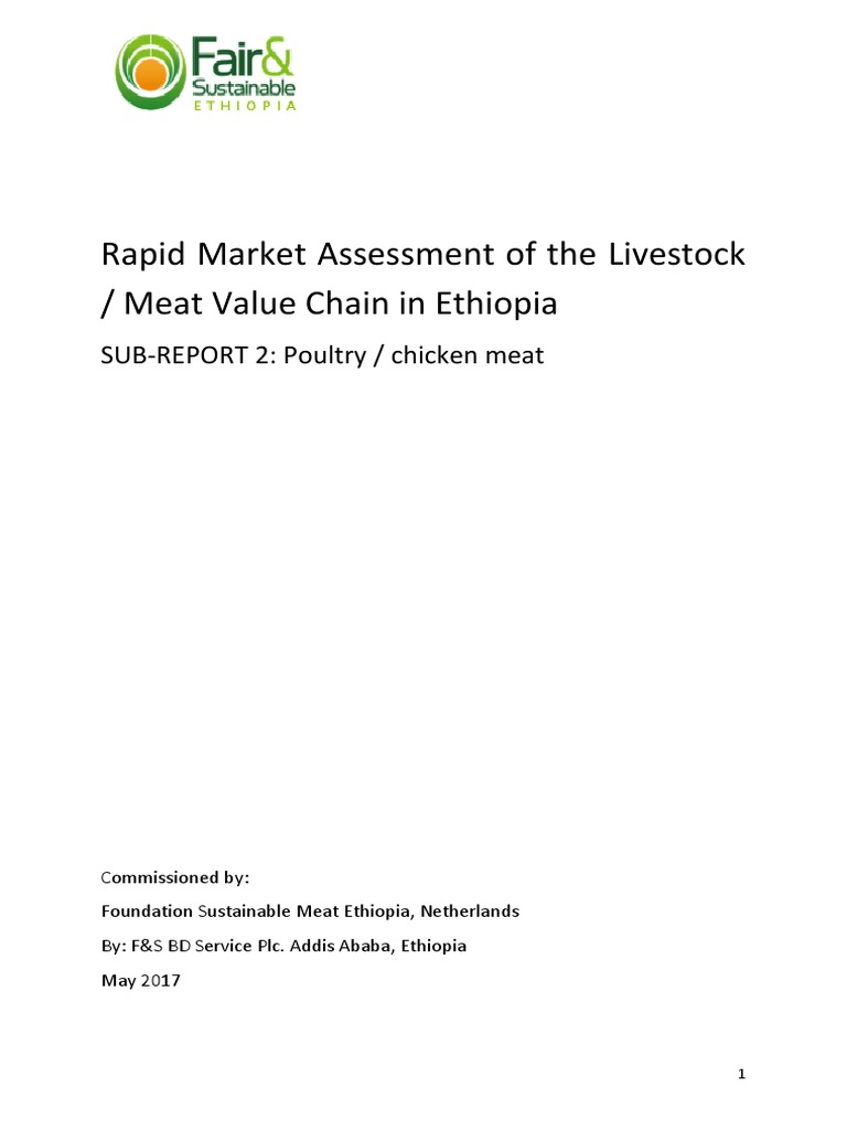 Ethiopian Poultry Value Chain Assessment | PDF | Animal Feed | Poultry