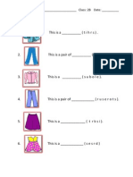 Worksheet - Clothes