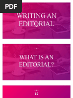 Writing An Editorial