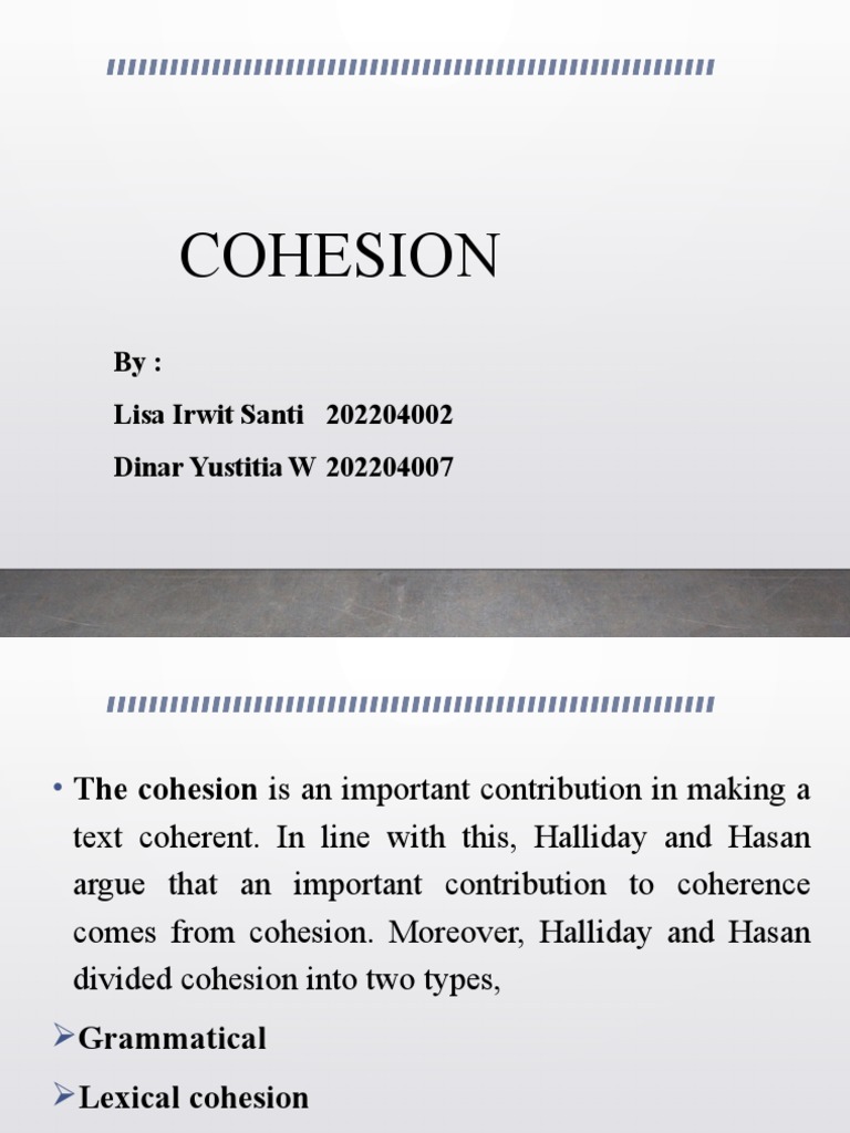 Understanding Text Cohesion Techniques | PDF