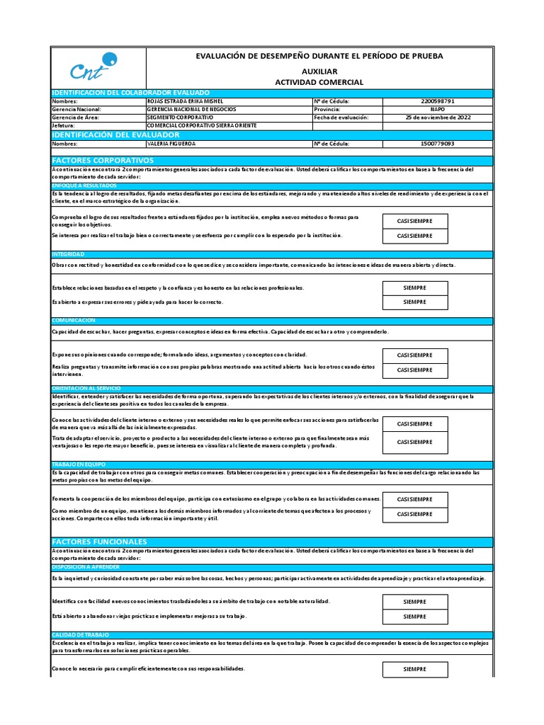 Auxiliar Comercial - Iedd 2021 Erika | PDF | Comportamiento | Aprendizaje