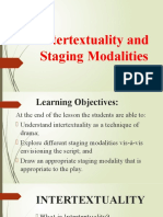 Intertextuality and Staging Modalities