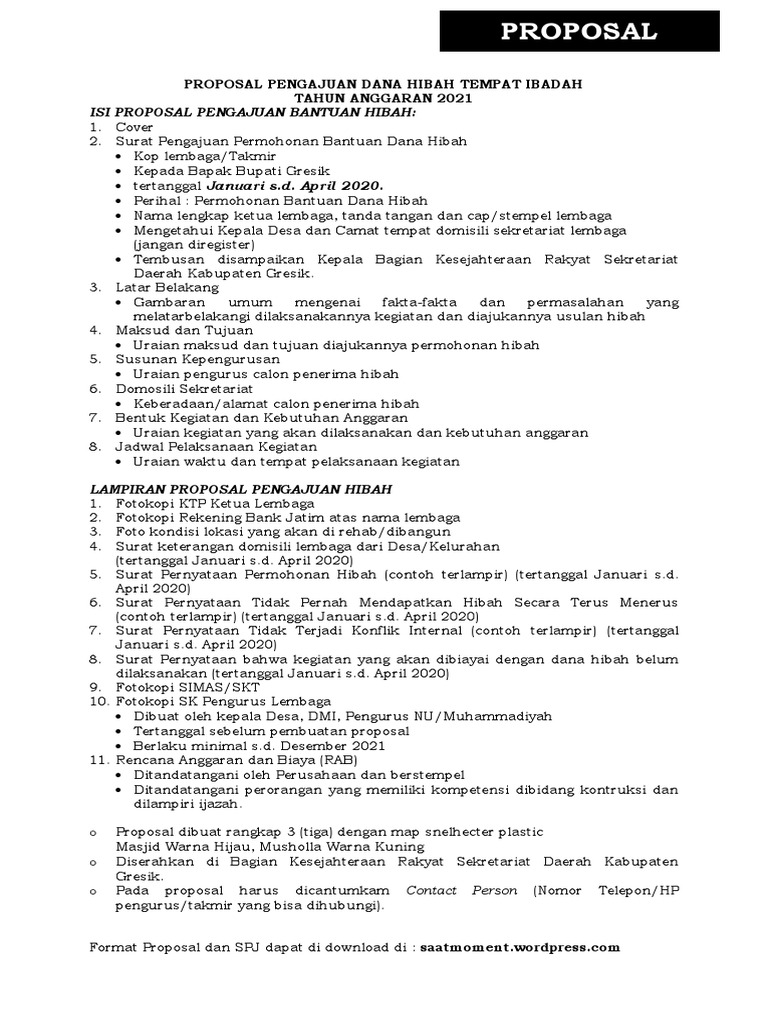 Proposal Masjid Tahun 2023 | PDF