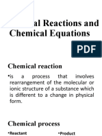 LESSON 9-Chemical Reactions and Chemical Equations