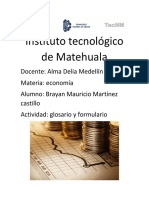 Glosario y Formulario, Economia 1