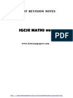 Igcse Mathematics Revision and Formula Sheet