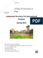 National Chin-Yi University of Technology: Admissions Brochure For International Students Spring 2022