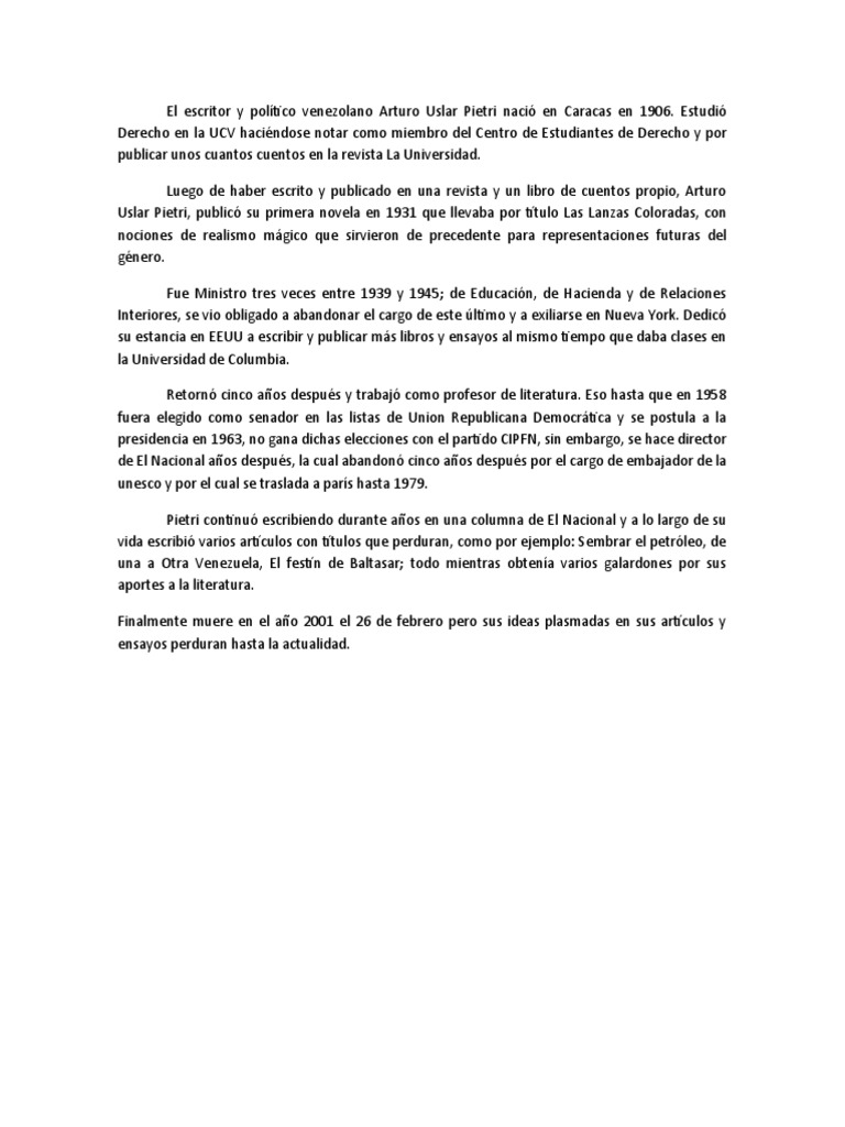 Arturo Uslar Pietri PDF
