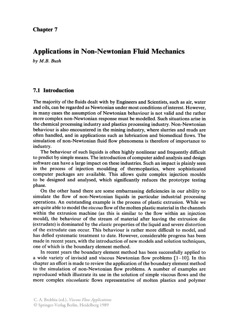 Application of Non-Newtonian Fluid Mech | PDF | Fluid Mechanics | Viscosity
