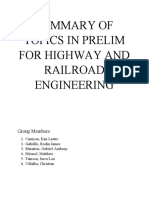 Topics in Preliminary for Highway and Railroad Engineering