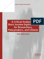 A Critical Analysis of Basic Income Experiments for Researchers, Policymakers, And Citizens by Karl Widerquist