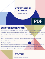 Exceptions in Python