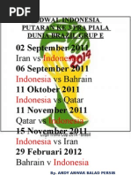 Download Jadwal Indonesia Putaran Ke 3 Pra Piala Dunia Brazil Grup e by Andy Anwar Balad Persib SN61344542 doc pdf