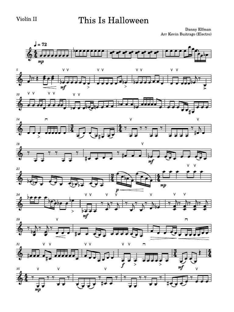This Is Halloween Violin 2 PDF