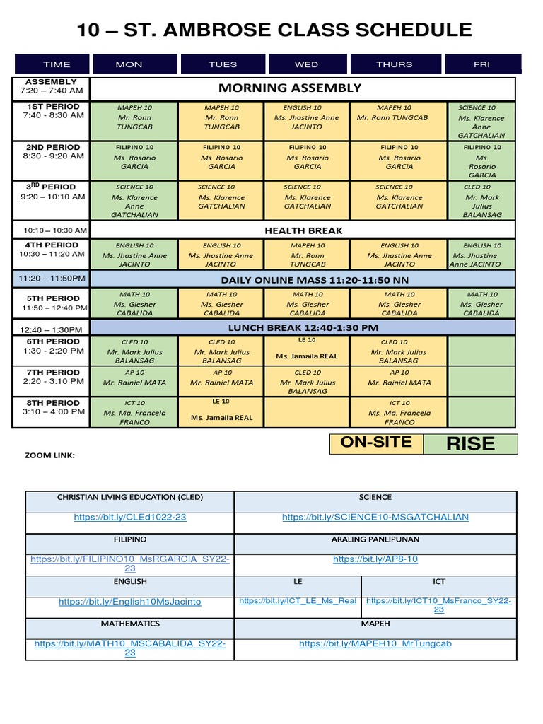 2022 St. Ambrose Class Program PDF