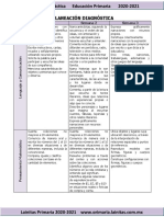 Plan DiagnÃ Stico - 1er Grado EducaciÃ N FÃ - Sica (2020-2021)