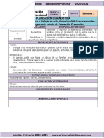 Plan DiagnÃ Stico - 1er Grado EspaÃ Ol (2020-2021)