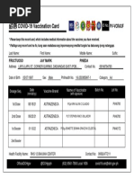COVID-19 Vaccination Card Template | PDF | Self-Improvement