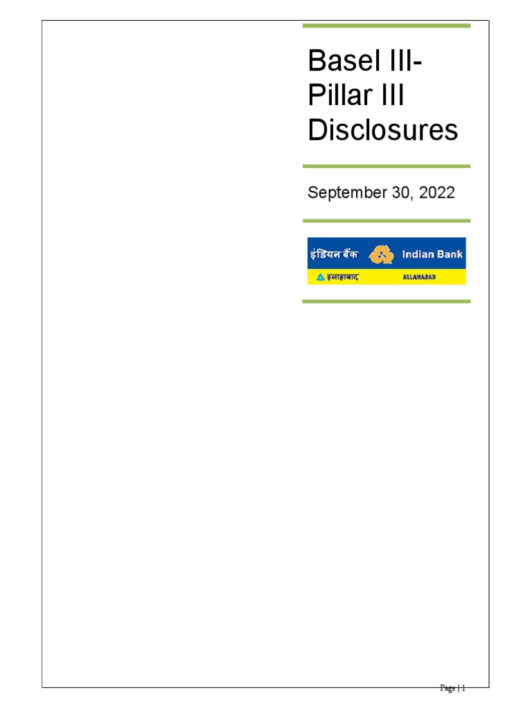 Basel III Pillar III Disclosures 2022 | PDF | Capital Requirement | Risk