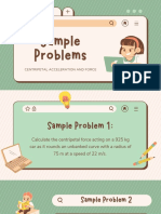 Sample Problems Centripetal Acceleration and Force