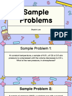 Sample Problems - Boyle's Law