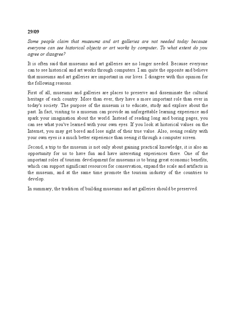 The Continued Importance of Museums and Art Galleries in the Digital