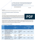 IISTD Training Schedule