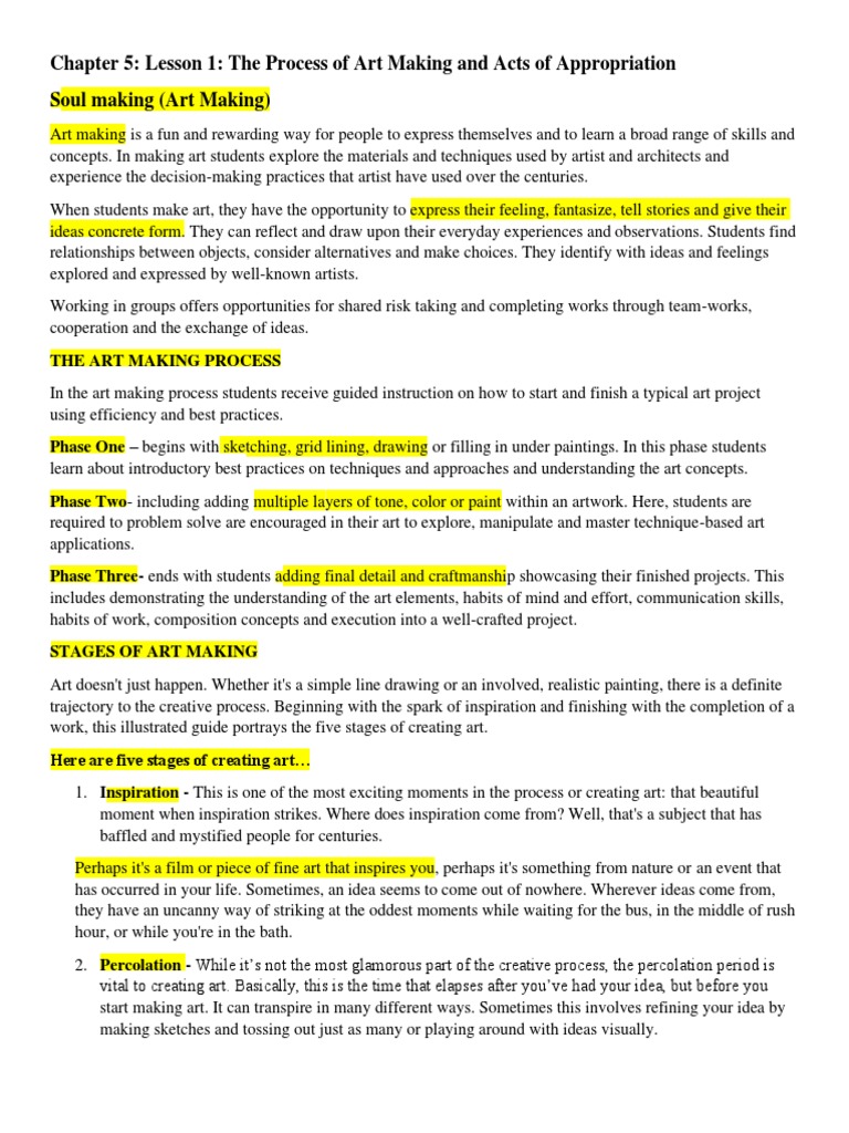 5 Stages of Soul Making in Art | PDF | Curiosity | Drawing