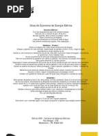 Dicas de Economia de Energia Elétrica