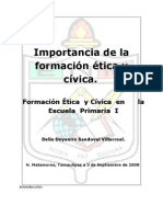 Importancia de La Formación Ética y Cívica.