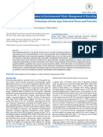 Microbial Bioremediation Technology of Some Agro Industrial Wastes and Pesticides