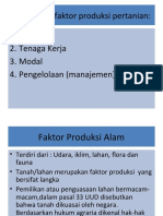 Faktor Produksi Tanah Dalam Pertanian